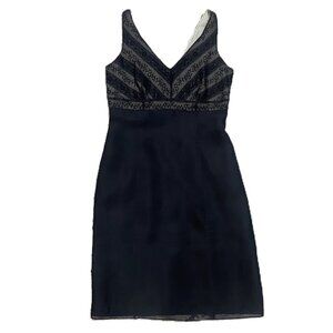 Ann Taylor | Vintage Silk Beaded‎ Sleeveless Dress | Size 6 Women's